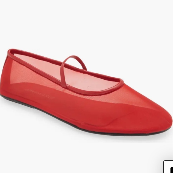 (NWT) JEFFERY CAMPBELL “MARY JANE” RED MESH FLATS, SIZE 10 - Picture 6 of 6
